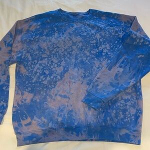 Urban Outfitters Renewal Cloudy Bleach Effect Tie Dye  Crew Neck Sweatshirt